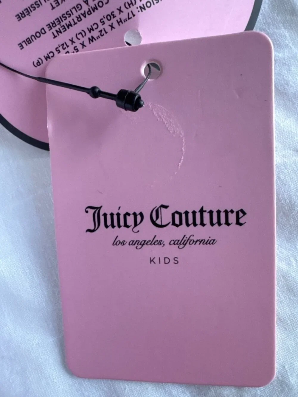 NWT Juicy Couture Kids Lavender Lilac Velvet Backpack Scottie Dog Rhinestones